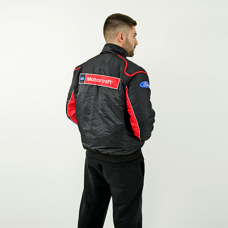 Jaqueta Racer Premium Personalizada 3 Jaqueta Racer Personalizada em Bordado para Equipe de corrida da Ford